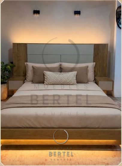Alcoba Nova con luz LED bajo la cama